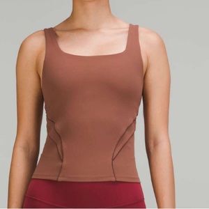 NWT Lululemon Nulu and Mesh-Back Shelf-Bra Yoga Tank Top 10 Ancient Copper